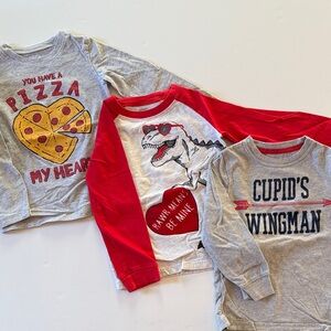 Carter's 5/5T Long Sleeve Valentine Tees